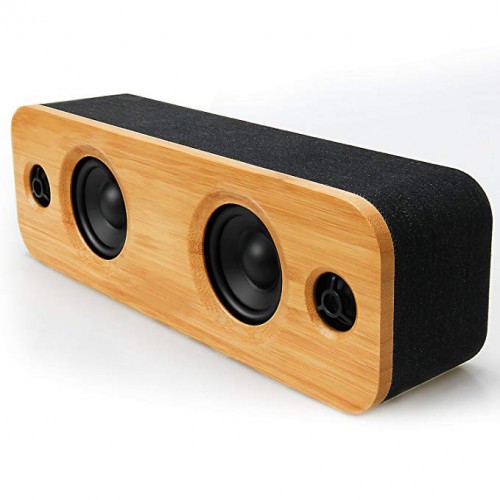 Bluetooth Speakers, Loud Bamboo Wood Home Audio Wireless Speaker with Super Bass, 3EQ Modes for Home, Outdoors Party & Subwoofer